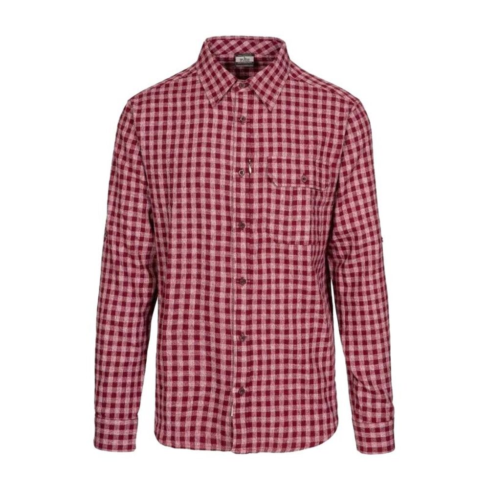 Trespass Mens Checked Button-Down Shirt / Red